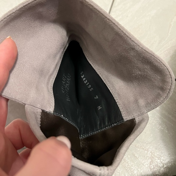 Stuart Weitzman Grey Suede over the knee boots - Picture 2 of 6